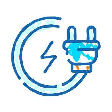 Electric plug outlet connector providing power energy Stock Illustration