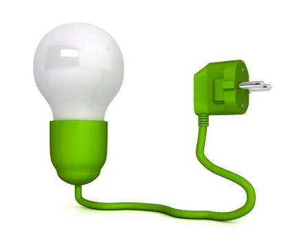 Electric plug over white background Stock Illustration