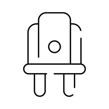 Electric plug power adapter connection icon outline Stock Illustration