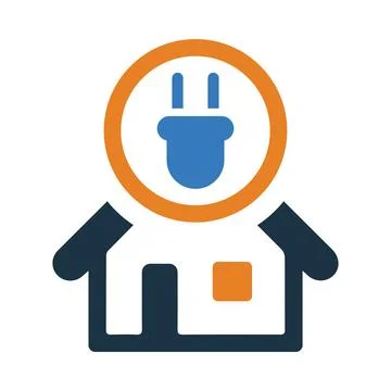 Electric, plug, power, electric plug, house, home, electric home technology.. Stock Illustration