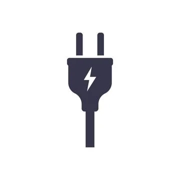 Electric plug power vector consumption ac symbol icon. Electric plug icon Stockillustratie