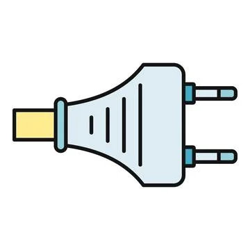 Electric plug providing power and connection in vector design Stock Illustration