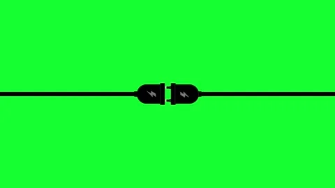 Electric Plug Socket Connection Cable Animation 4K Stock Footage 335533843