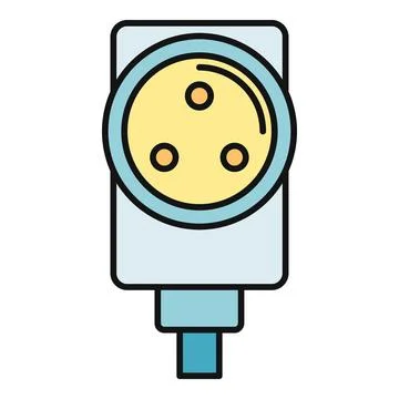 Electric plug socket supplying power and energy connection Illustrazione stock