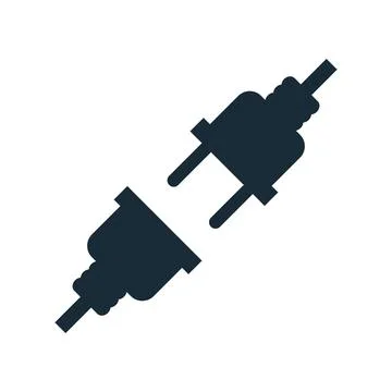 Electric Plug, Socket Unplugged Electric Icon Design Template Elements Ilustração Stock