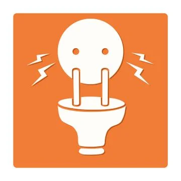 Electric plug symbol Ilustración de archivo