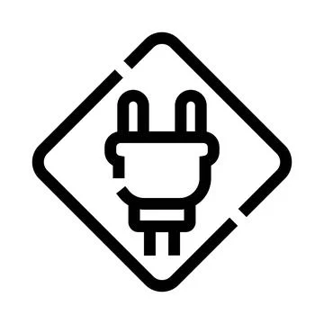 Electric plug symbol indicating power connection Stock Illustration