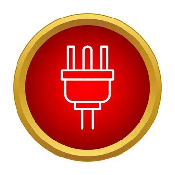 Electric plug symbol indicating power and connection Stock Illustration