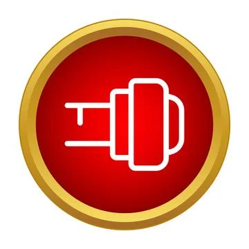 Electric plug symbol representing power and connection Stock Illustration