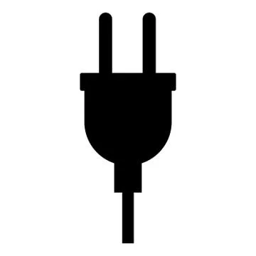 Electric plug vector icon isolated on white background. Energy adapter, web s 스톡 일러스트