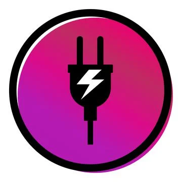 Electric plug vector icon isolated on white background. Energy adapter, web s Stockillustratie