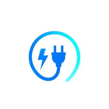 Electric plug, vector logo Stock Illustration