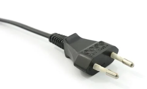 Electric plug on the white background Stock Photos