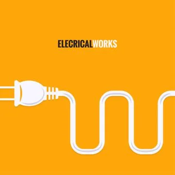 Electric plug wire design background Stock Illustration