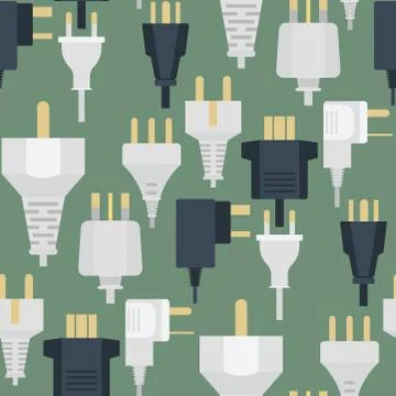 Electric plugs stack outlet illustration energy socket electrical outlets plugs Stock Illustration