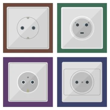Electric plugs stack outlet illustration energy socket electrical outlets plugs Stock Illustration