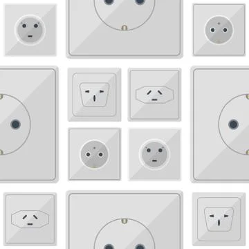 Electric plugs stack outlet illustration energy socket electrical outlets plugs Illustrazione stock