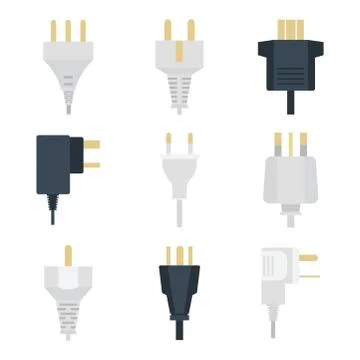Electric plugs stack outlet illustration energy socket electrical outlets plugs Stock Illustration