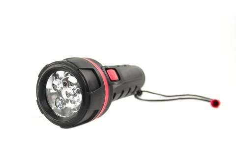 Electric pocket flashlight Stock Photos