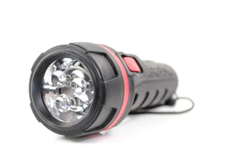Electric pocket flashlight Stock Photos