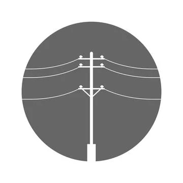 Electric pole icon design Illustrazione stock