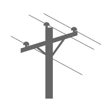 Electric pole icon design Illustrazione stock