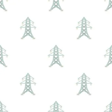 Electric pole pattern seamless vector 스톡 일러스트