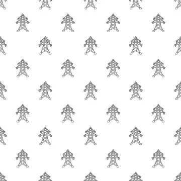 Electric pole pattern vector seamless Stock Illustration