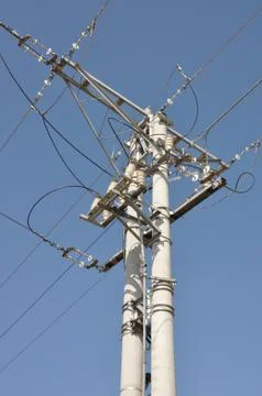 Electric pole Stock Photos