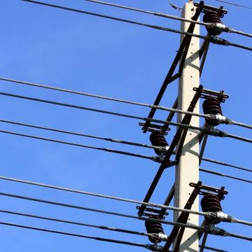 Electric pole Stock Photos