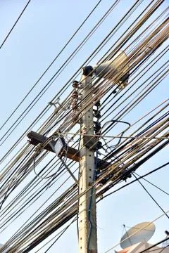 Electric pole Foto stock