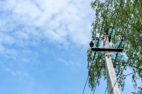Electric pole. Stock Photos