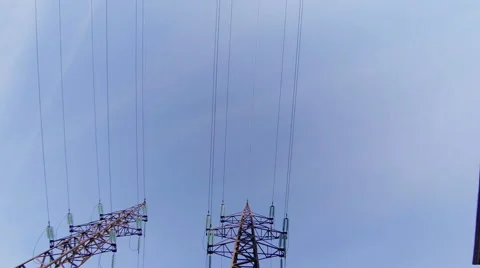 Electric pole with wires. Stock Footage 49695232
