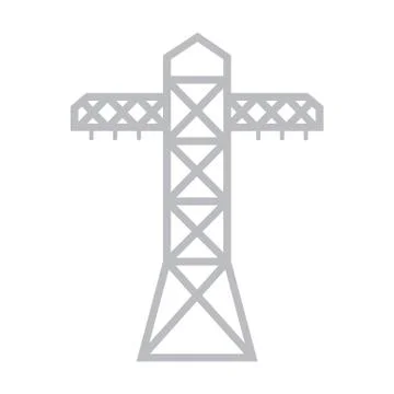 Electric post energy voltage Illustrazione stock