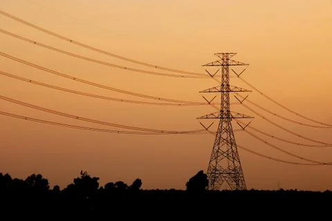 Electric post Foto stock