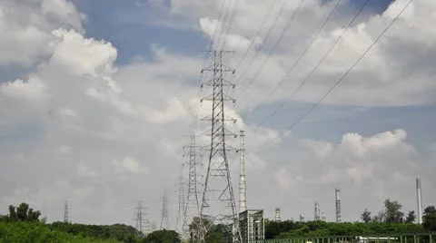 Electric post - Time lapse Stock Footage 20472853