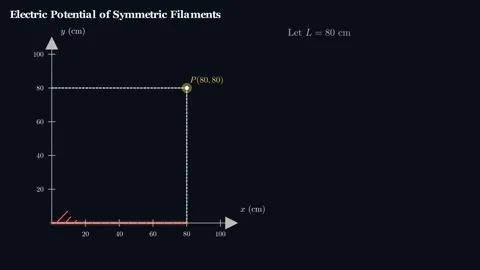 Electric Potential of Symmetric Filaments Stock Footage 337120785