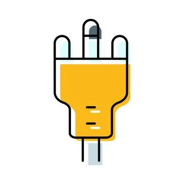 Electric power adapter plug icon connecting energy Stock Illustration