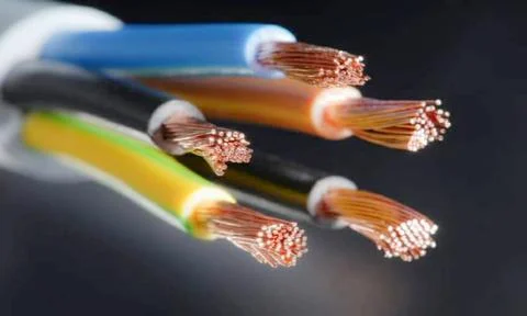 Electric power cable Stock Photos