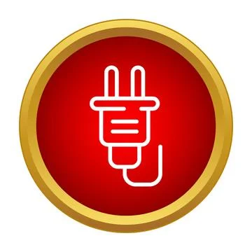 Electric power connection plug icon for energy technology Stock Illustration
