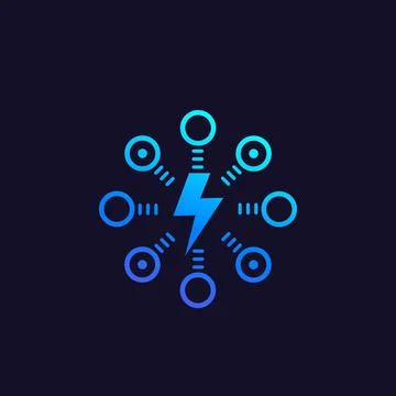 Electric power distribution Stock Illustration