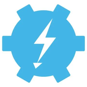 Electric Power Gear Vector Eps Icon Stock Illustration