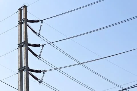 Electric power line Stock Photos