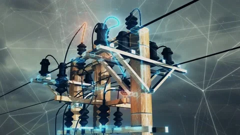 Electric Power Lines 4k Stock Footage 148036664