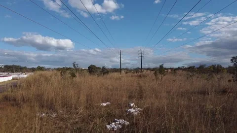 Electric power lines that are used in Brazil Stock Footage 246773227
