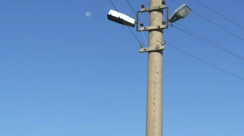 Electric power lines Stock Footage 284246