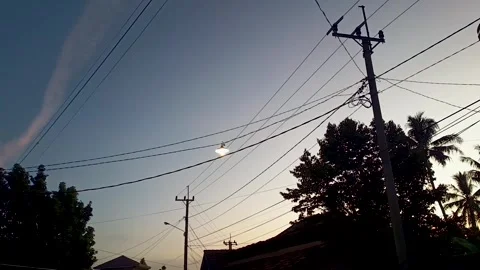 Electric power lines Stock Footage 311935568