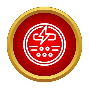 Electric power meter icon representing energy consumption Stock Illustration