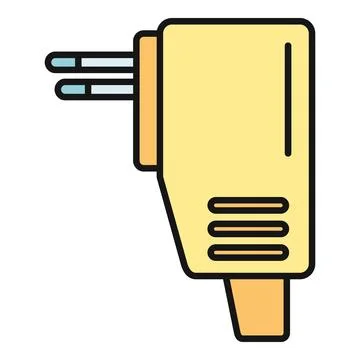 Electric power plug adapter connecting device concept Illustrazione stock