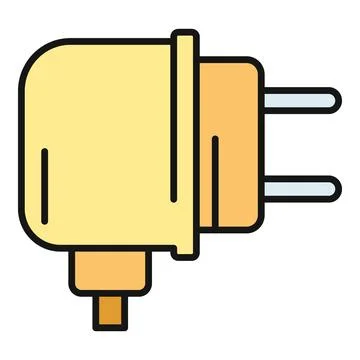 Electric power plug adapter connecting technology devices Stock Illustration